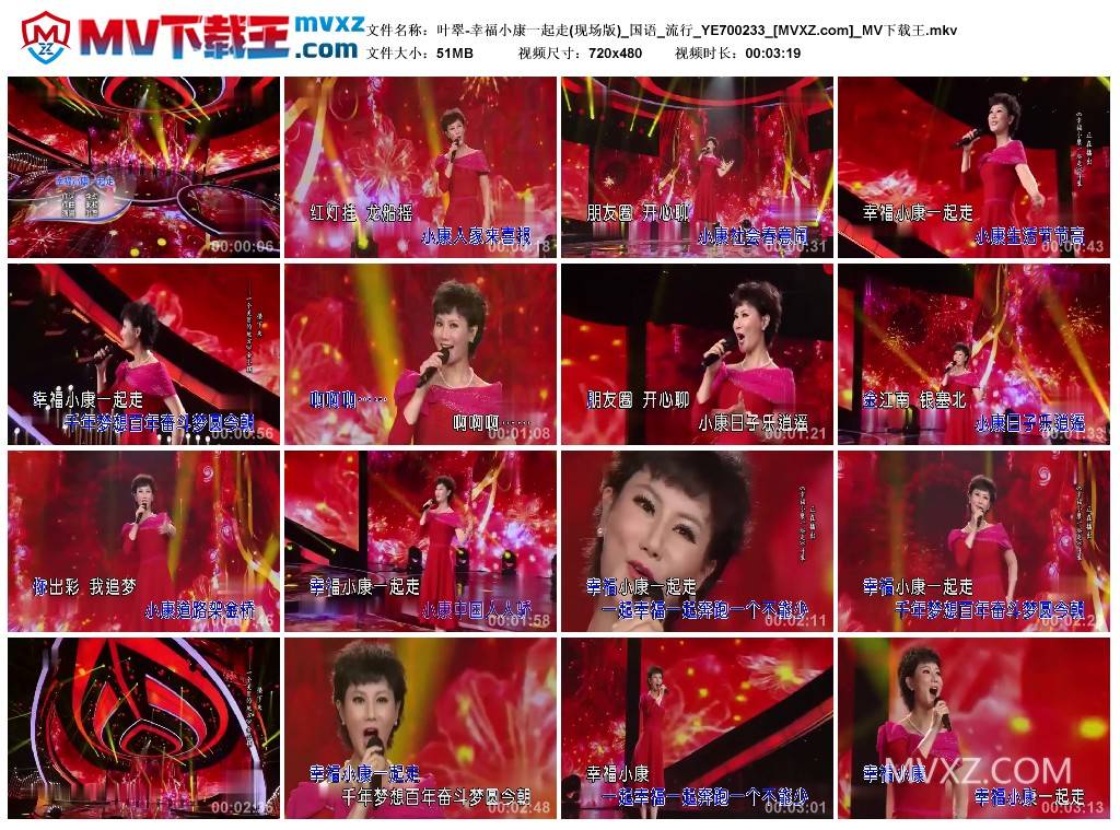 叶翠-幸福小康一起走(现场版)_国语_流行_YE700233